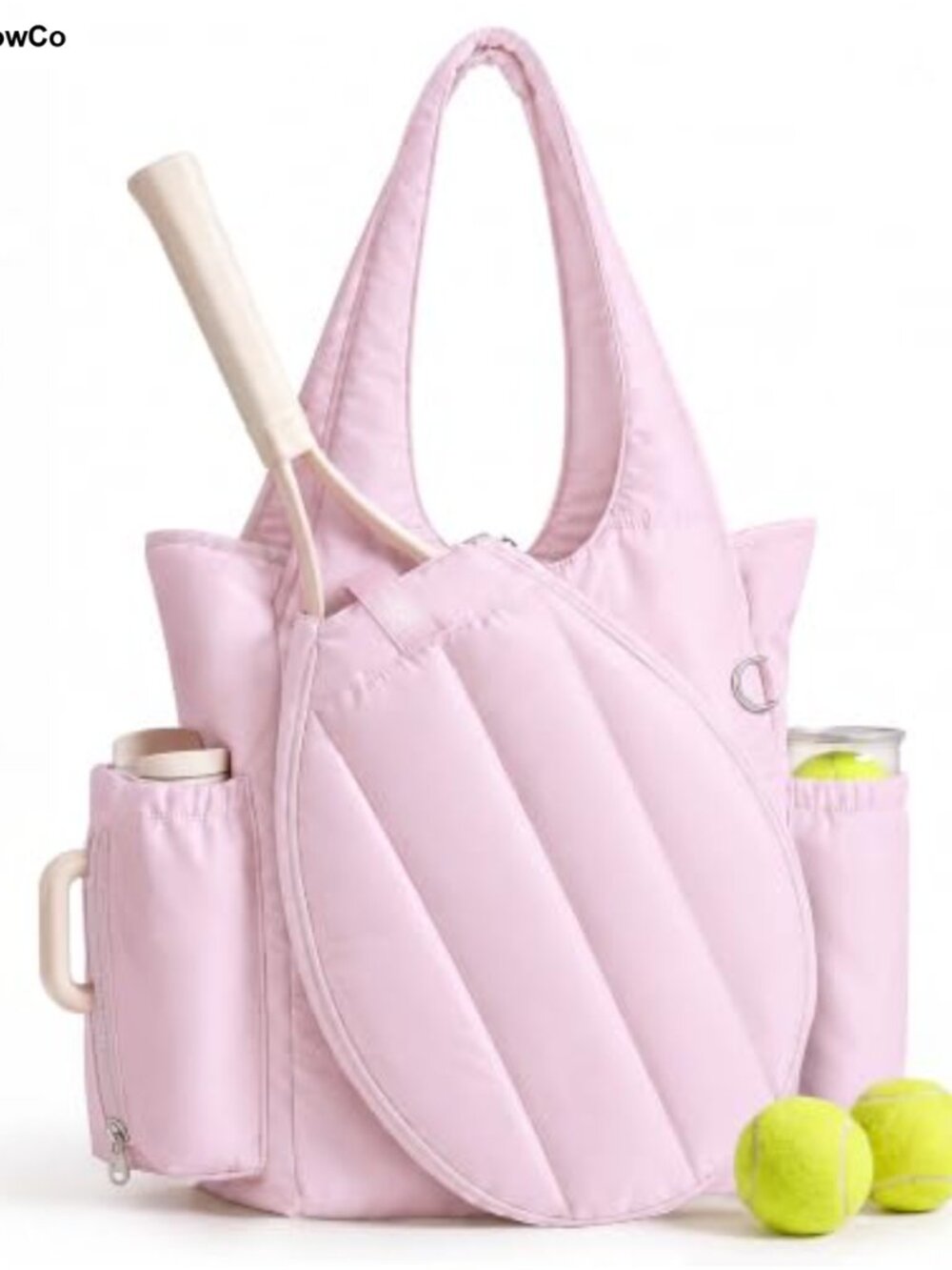Quilted Tennis Racket Backpack for Women, Pickleball Badminton Gear Bag, Tote &